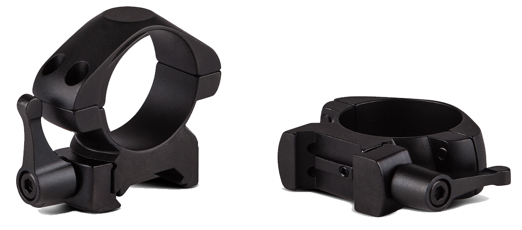 Konus USA Medio 30mm Medium Steel 2-Piece Quick Release Scope Ring, Black - 7410